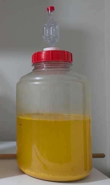 Fichier:Remplissage fermentation hydromel.jpg